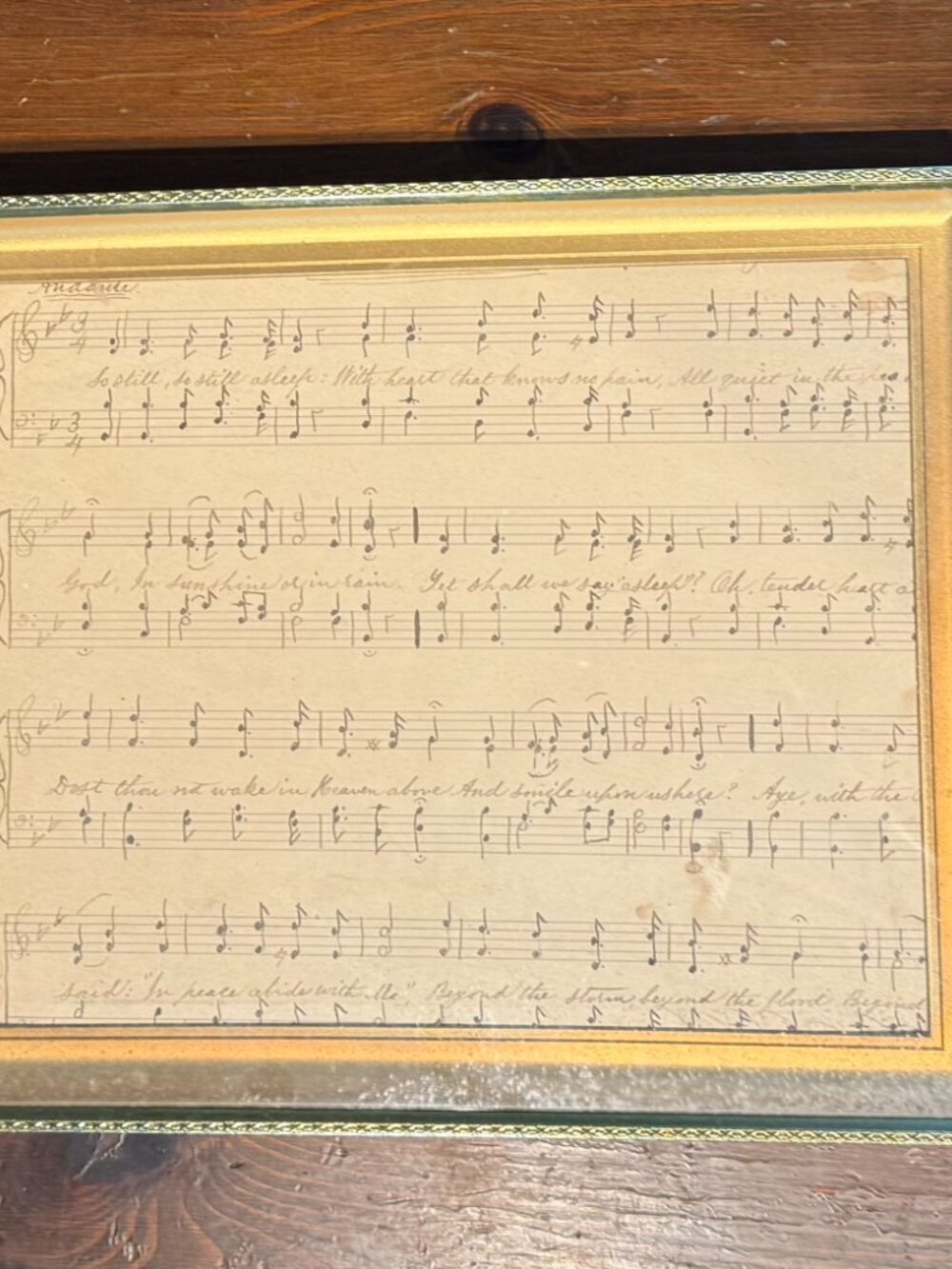 Original Handwritten Piece of Music, "Forever With The Lord" Circa 1865